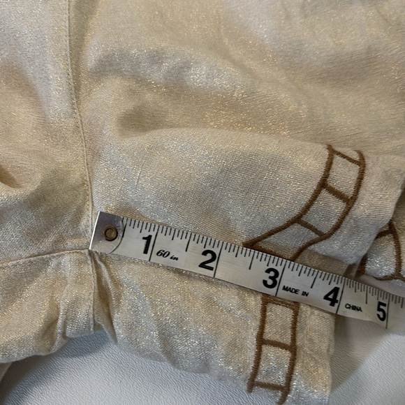 Boston Proper Women’s High Waist Embroidered Shorts Sz 8 Sequins Bohemian - Picture 12 of 13